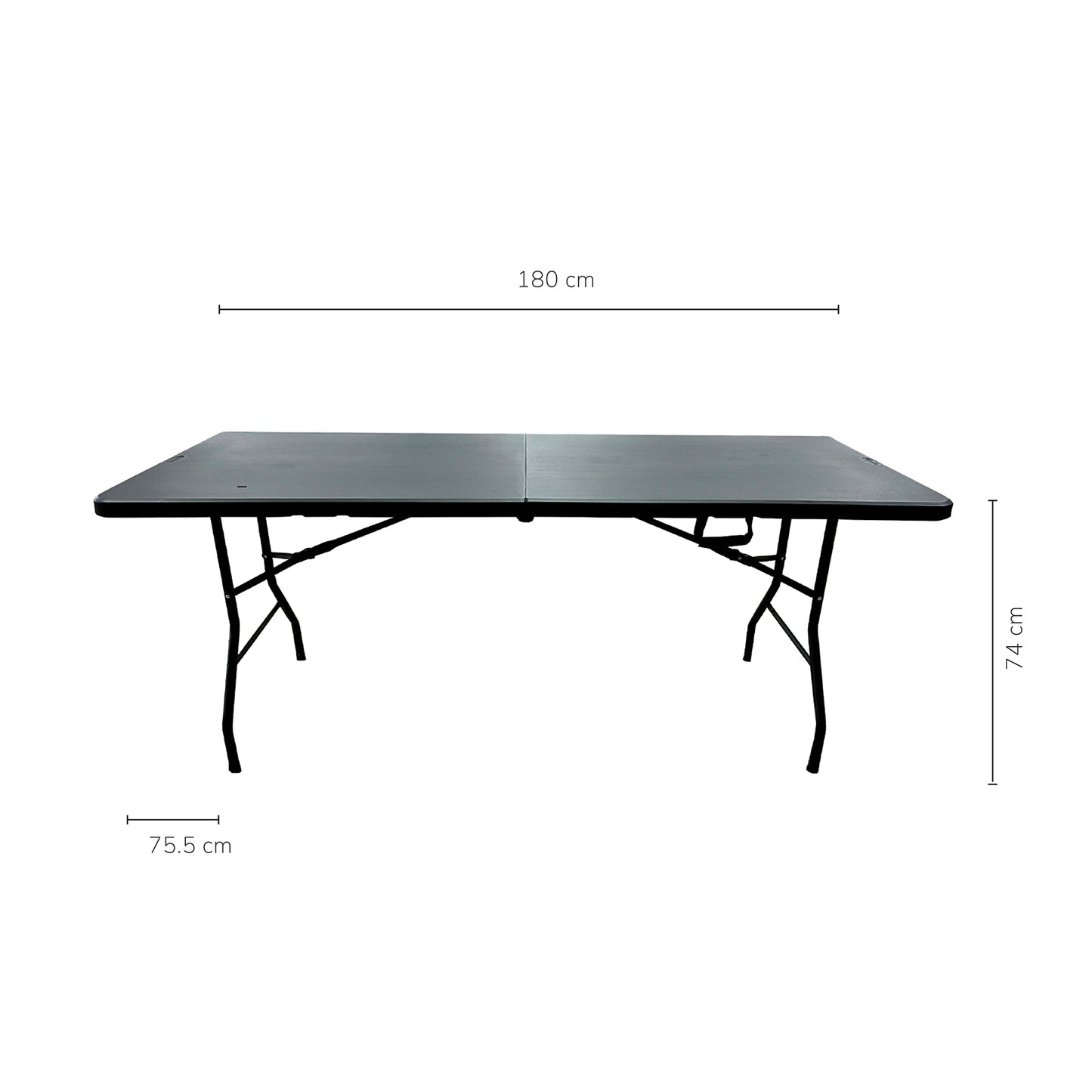 Mesa Plegable Mesaplas-Black de Plástico Negra