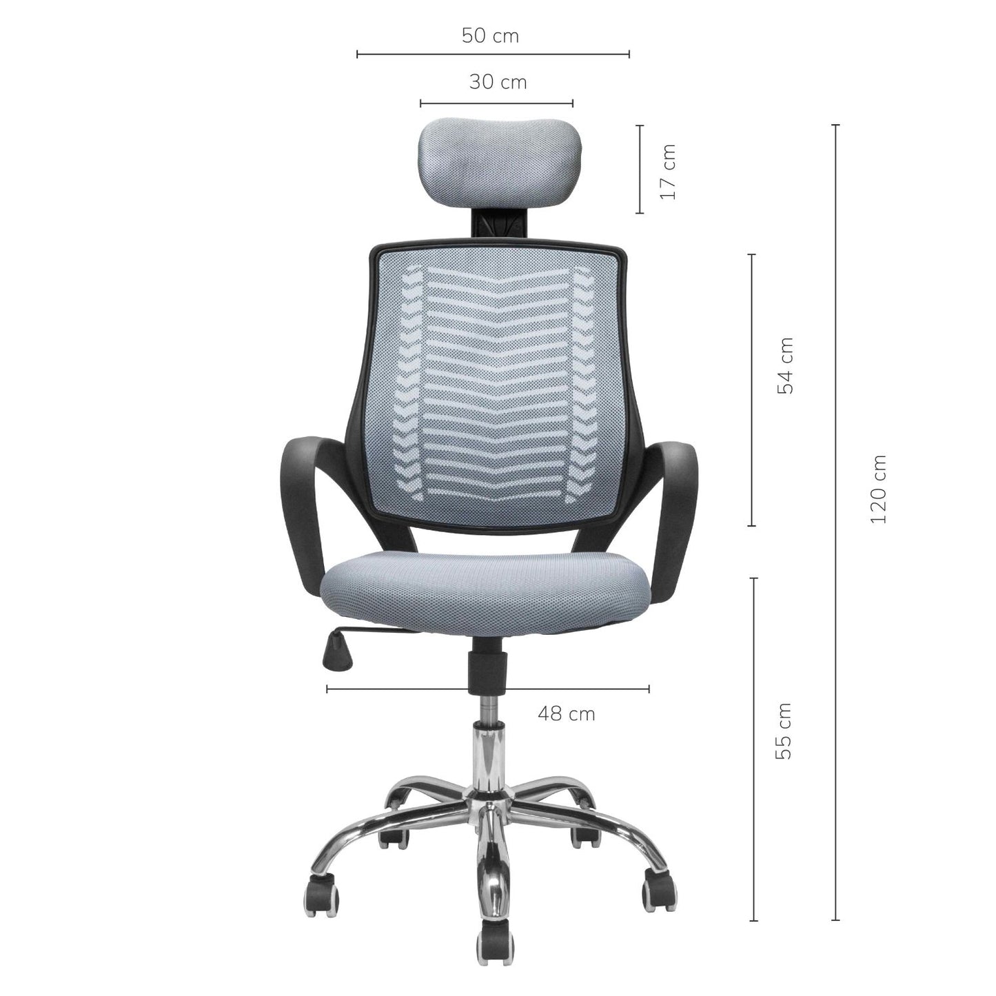 Combo Escritorio con Cajones + Silla de Oficina Gris