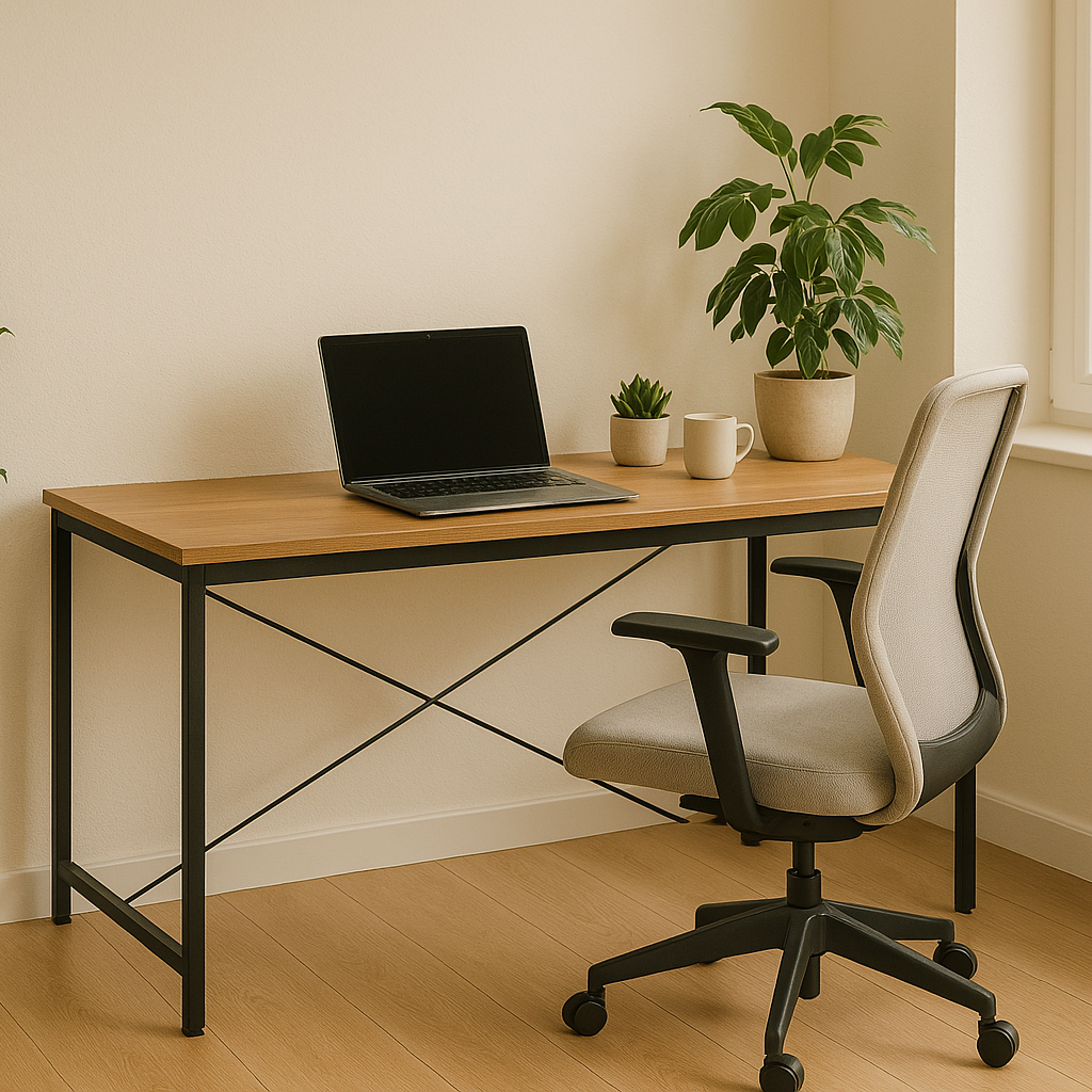 Escritorio Diseño Industrial Café y Negro