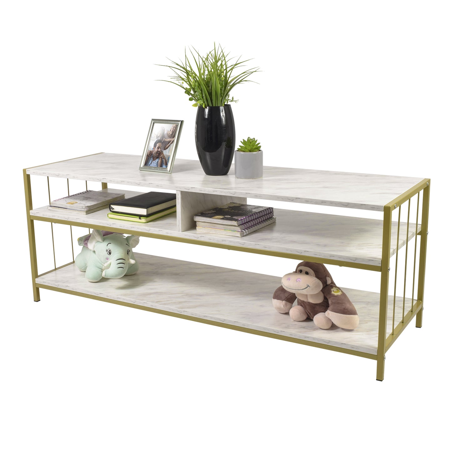 Mesa de Centro Kampala Estilo Mármol Blanca