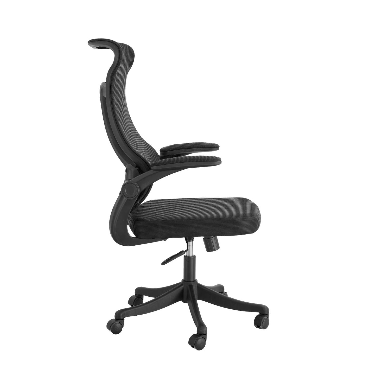 Silla Oficina Ergonómica Apoyabrazos Abatibles Negra