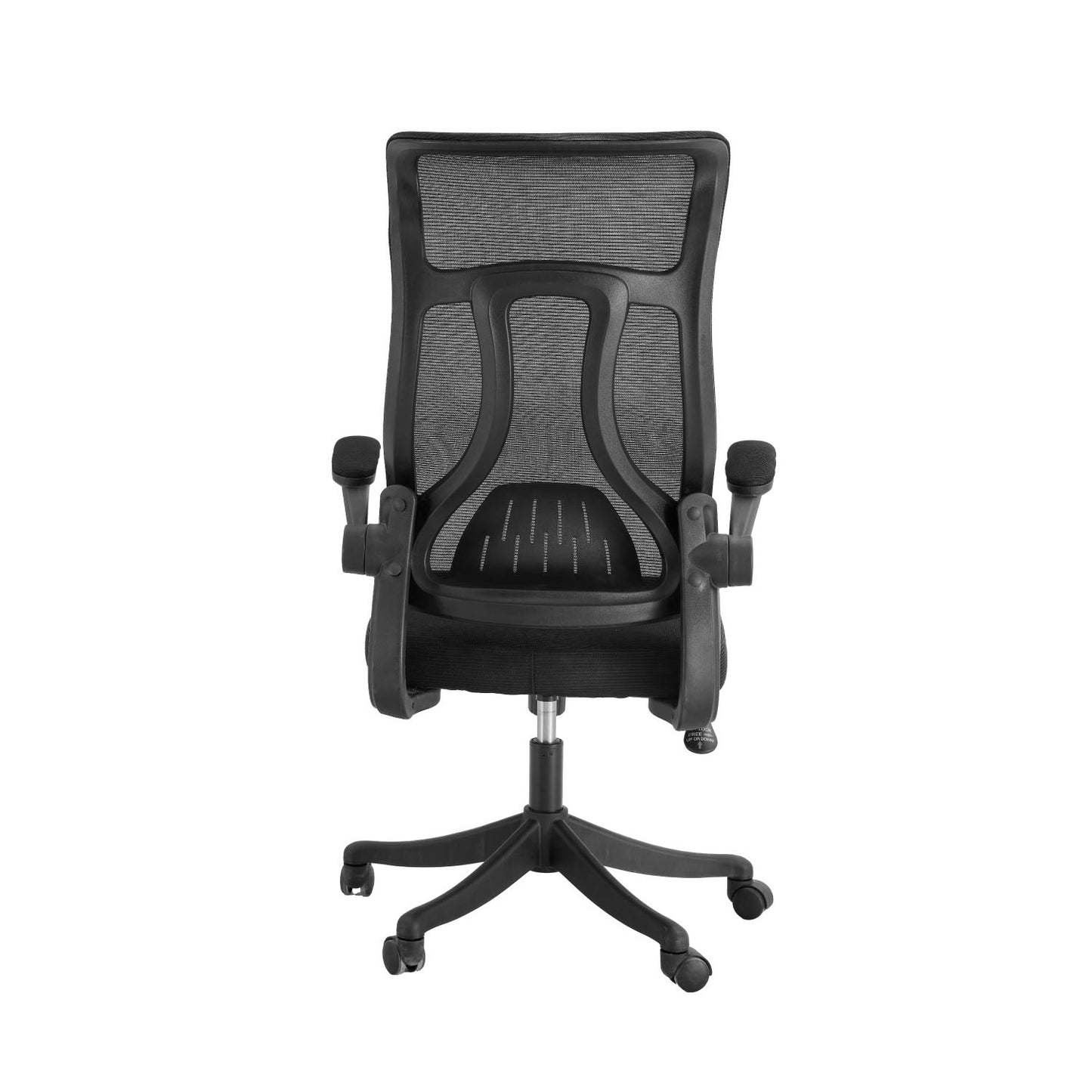 Silla Oficina Ergonómica Apoyabrazos Abatibles Negra
