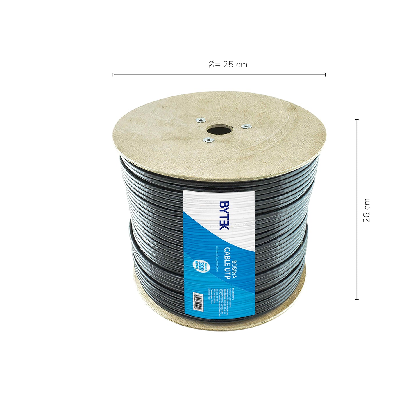 Bobina de Cable Utp Red Cat 6e Exterior Blindado Doble Forro