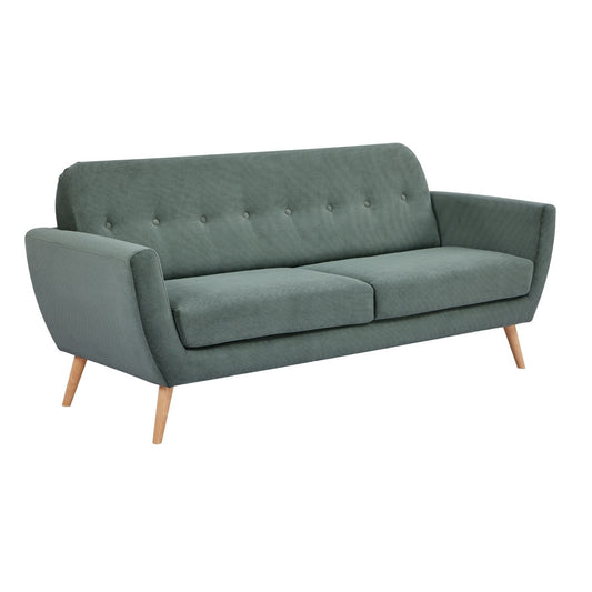 Sofá 3 Plazas Bracciano Respaldo Capitoné Verde