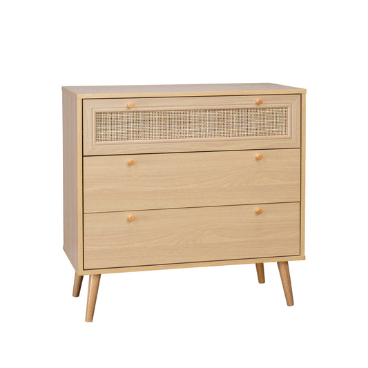 Cómoda Cajonera de 3 Cajones de Ratán