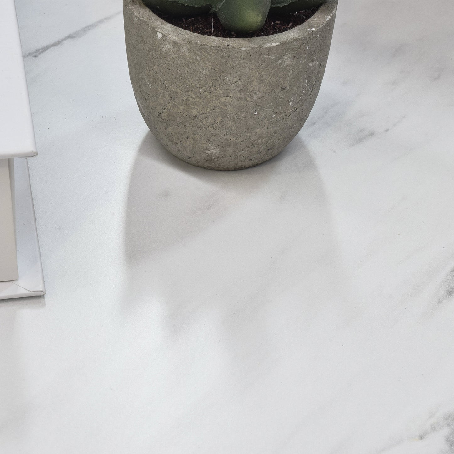 Set Mesas de Centro Catte 2 Piezas Tipo Mármol Blanco