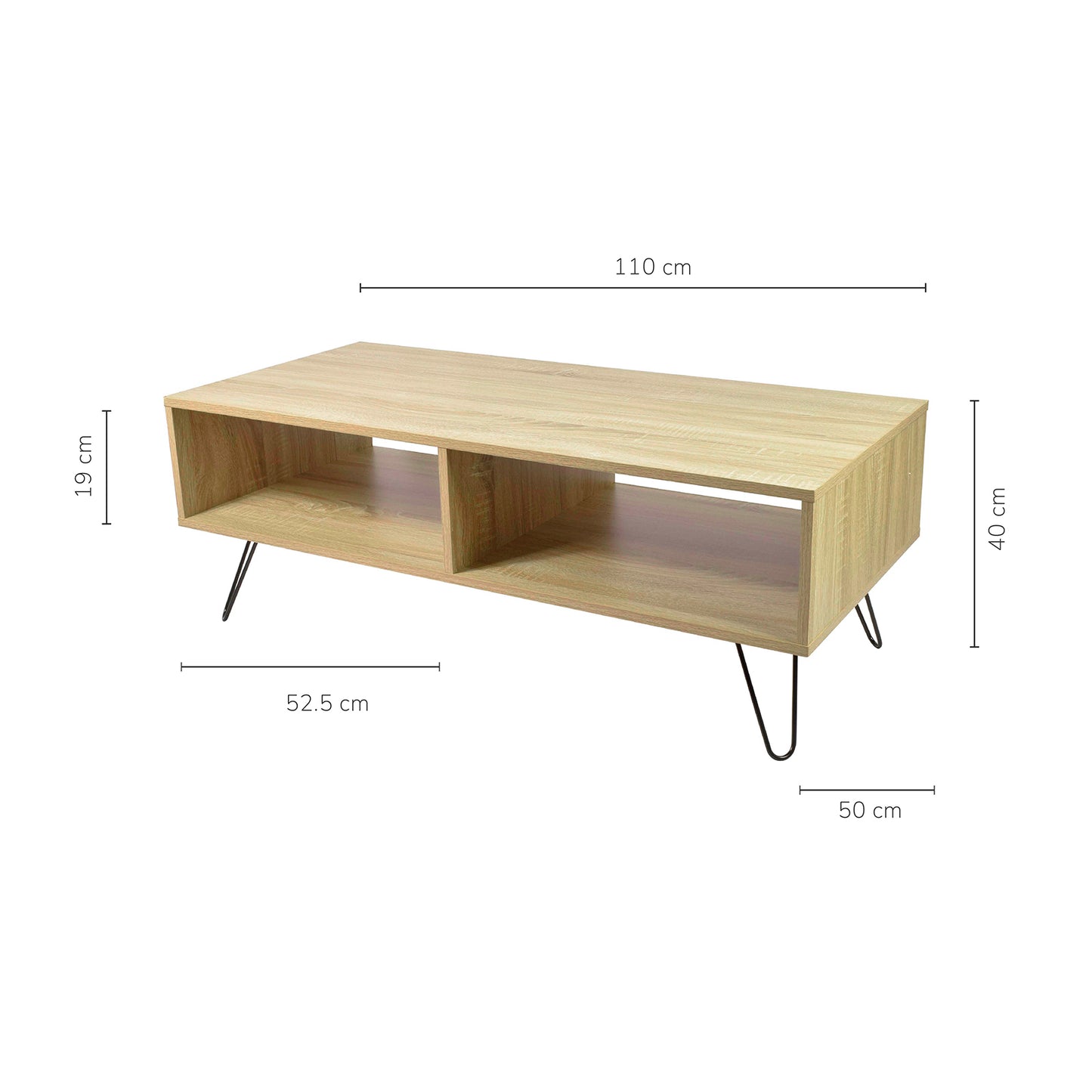 Mesa de Centro Cedro Minimalista Café