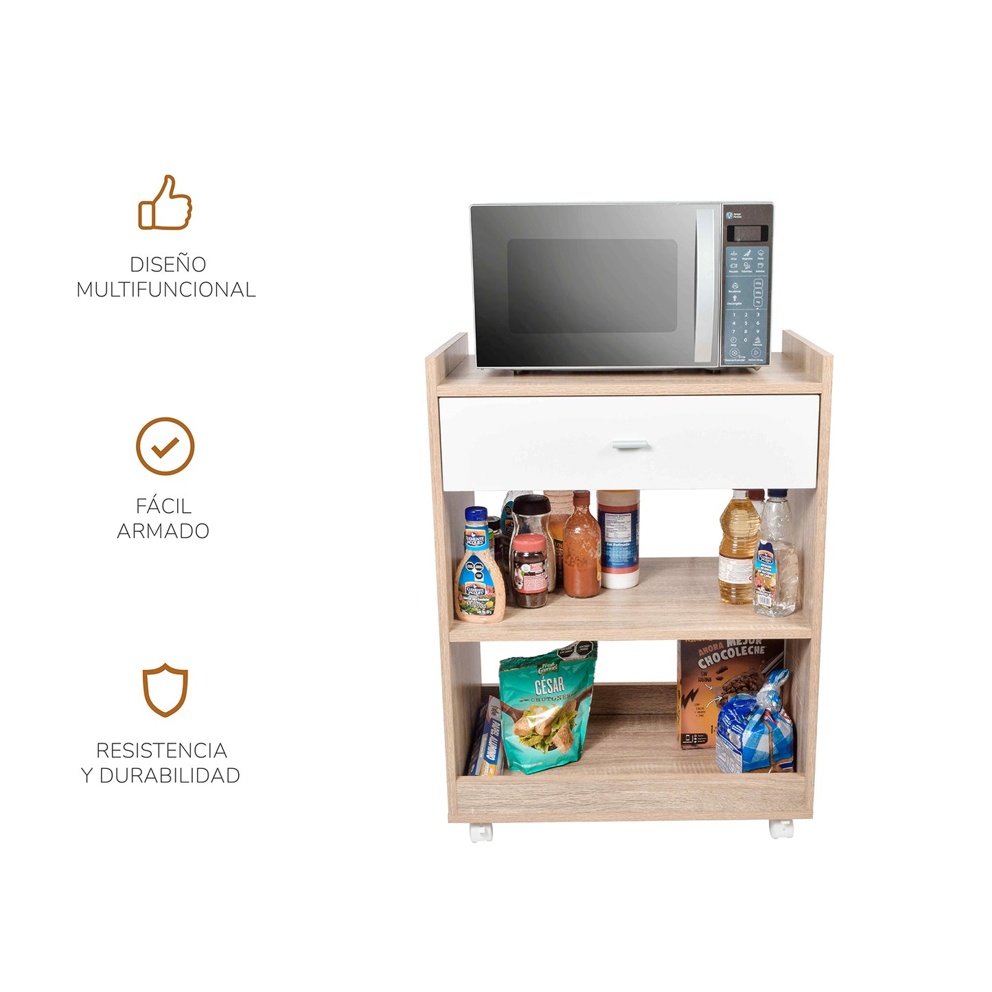 Organizador de Cocina Cinnamon con Estantes Café