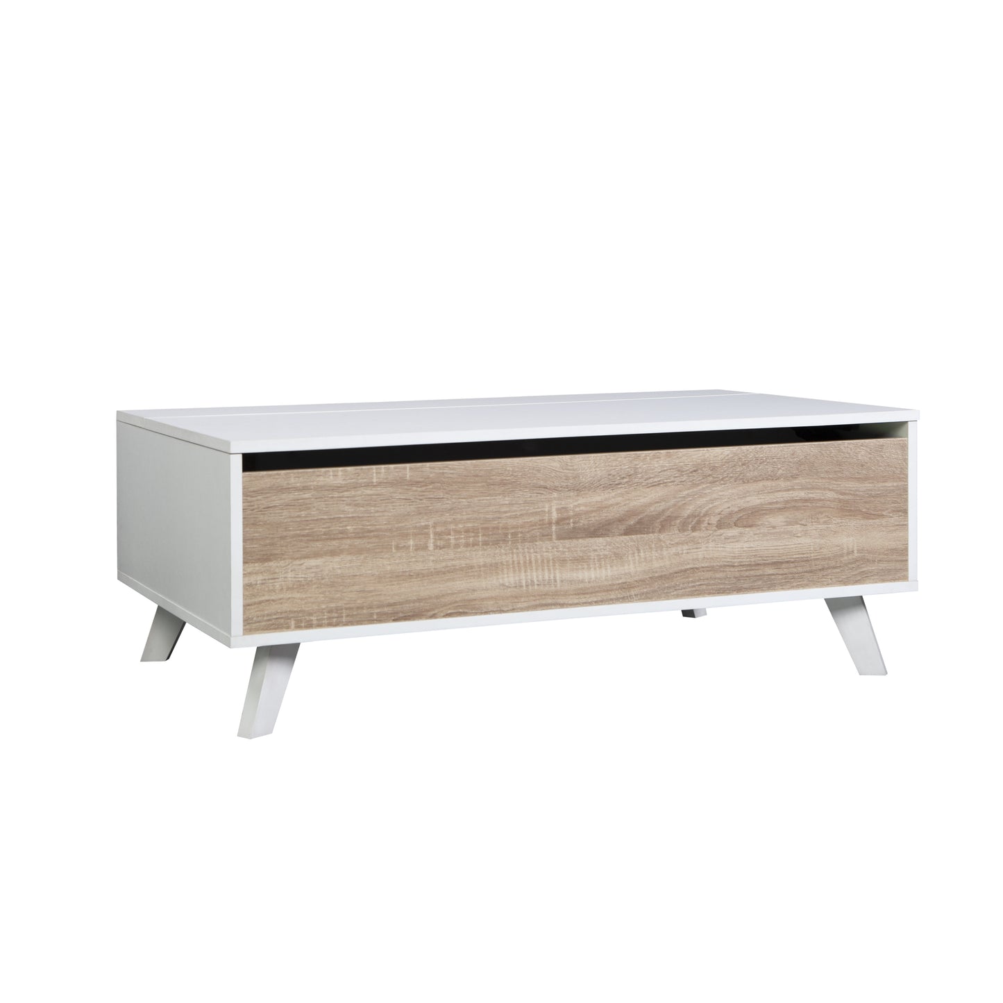 Mesa de Centro Nórdica Elevable con Espacio Interno