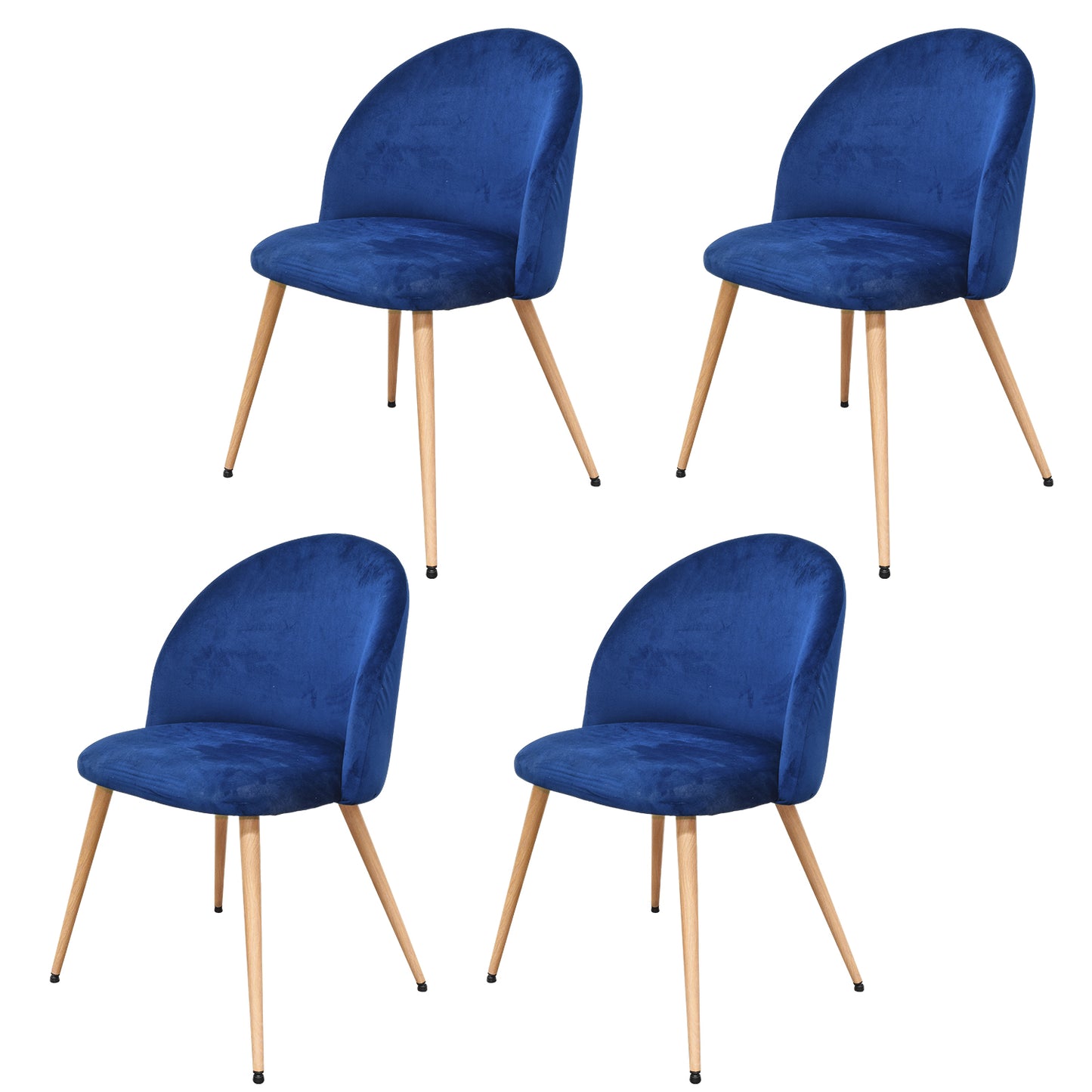 Set 4 Sillas Dinka-A Acolchadas Azules
