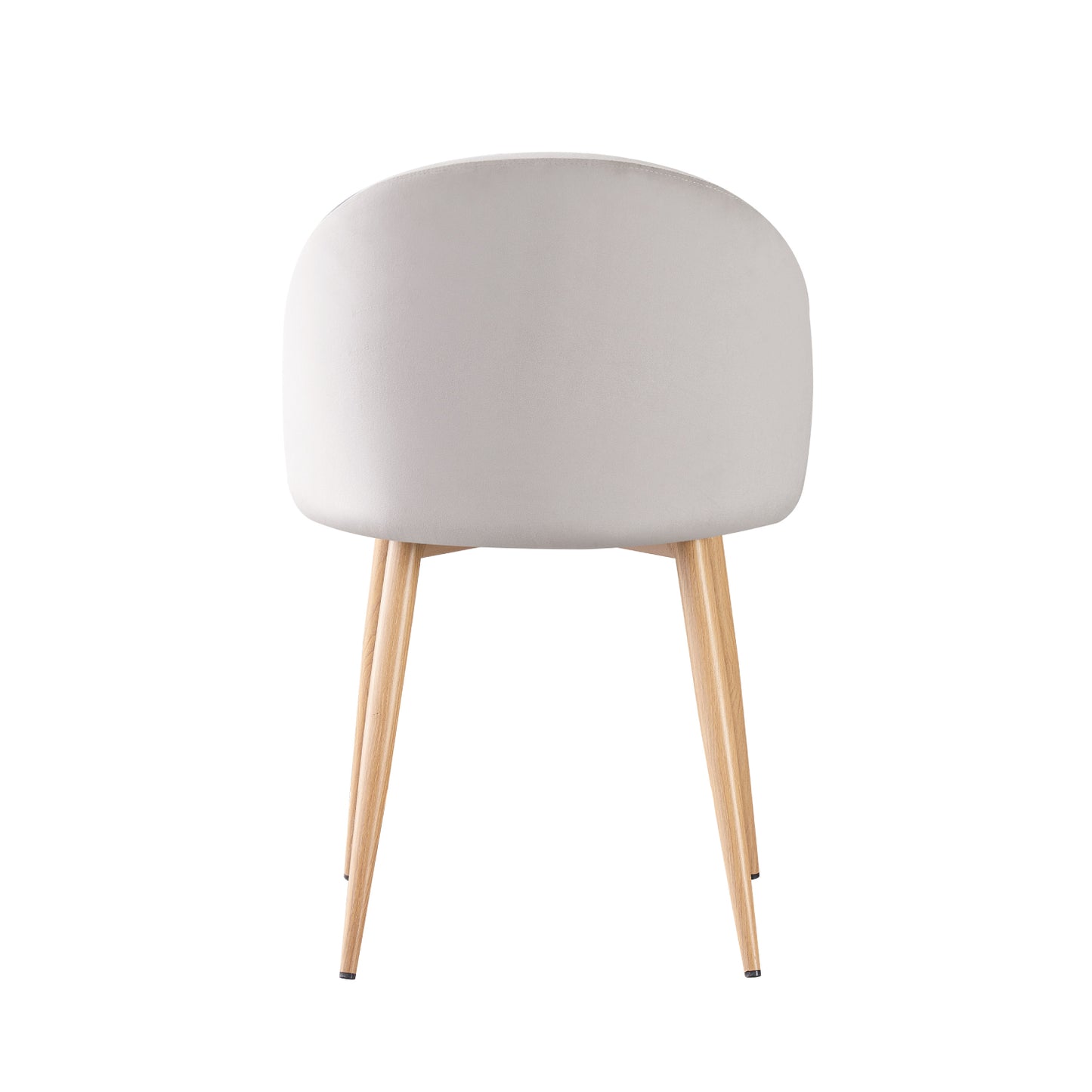 Set 4 Sillas de Sala Comedor Modernas Terciopelo Gris