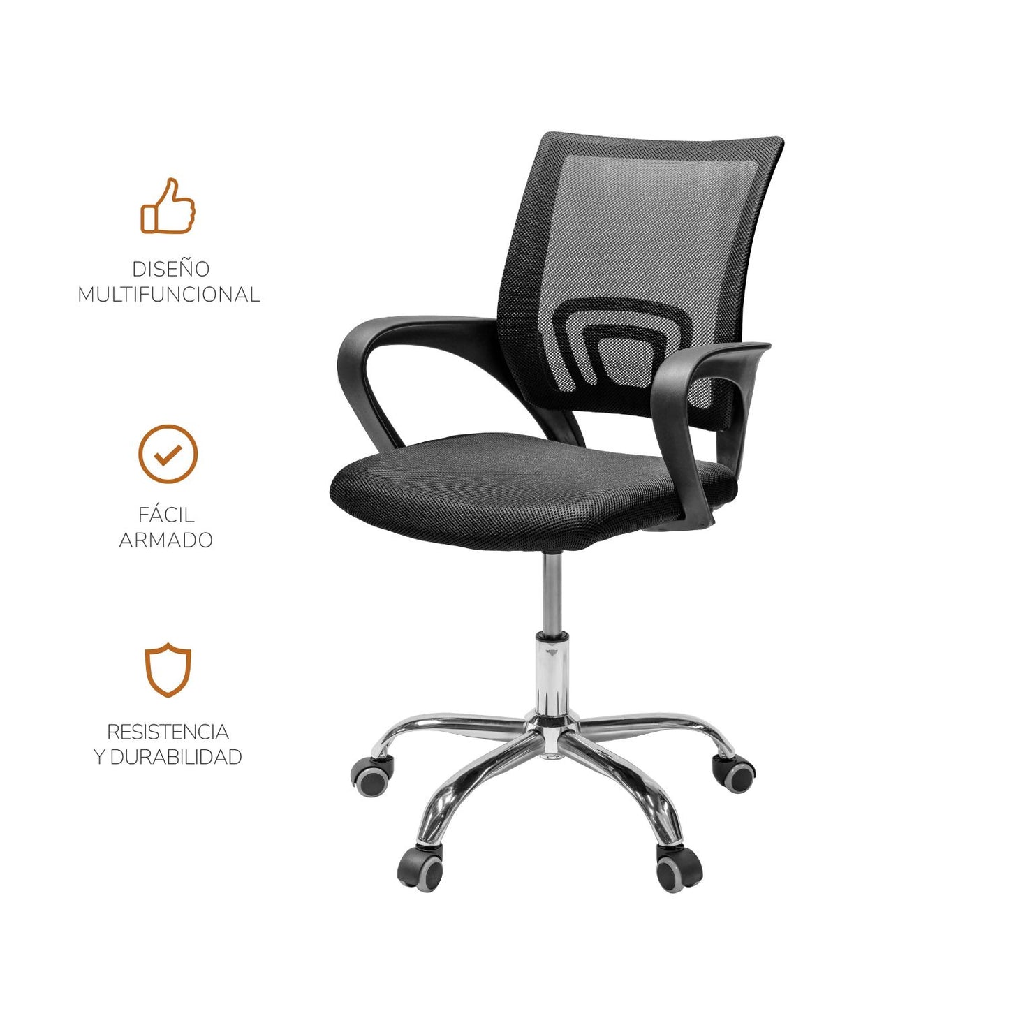 Silla de Oficina Ergonómica Negra