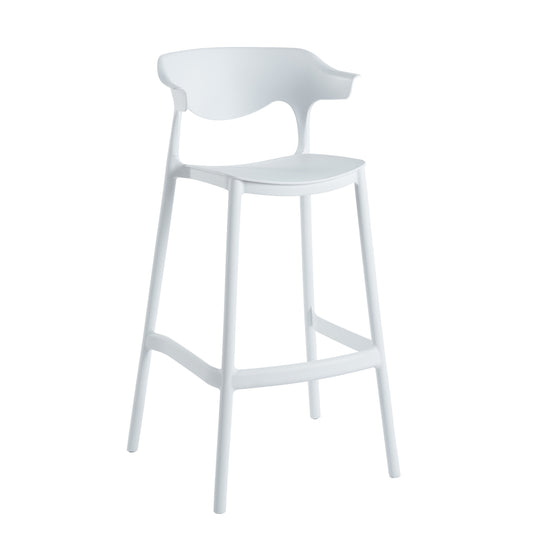 Set 2 Bancos Altos Minimalistas Aptos Exterior Blancos