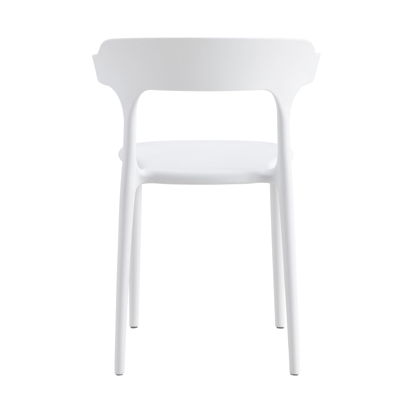 Set 4 Sillas Minimalista Aptas Exterior Blancas