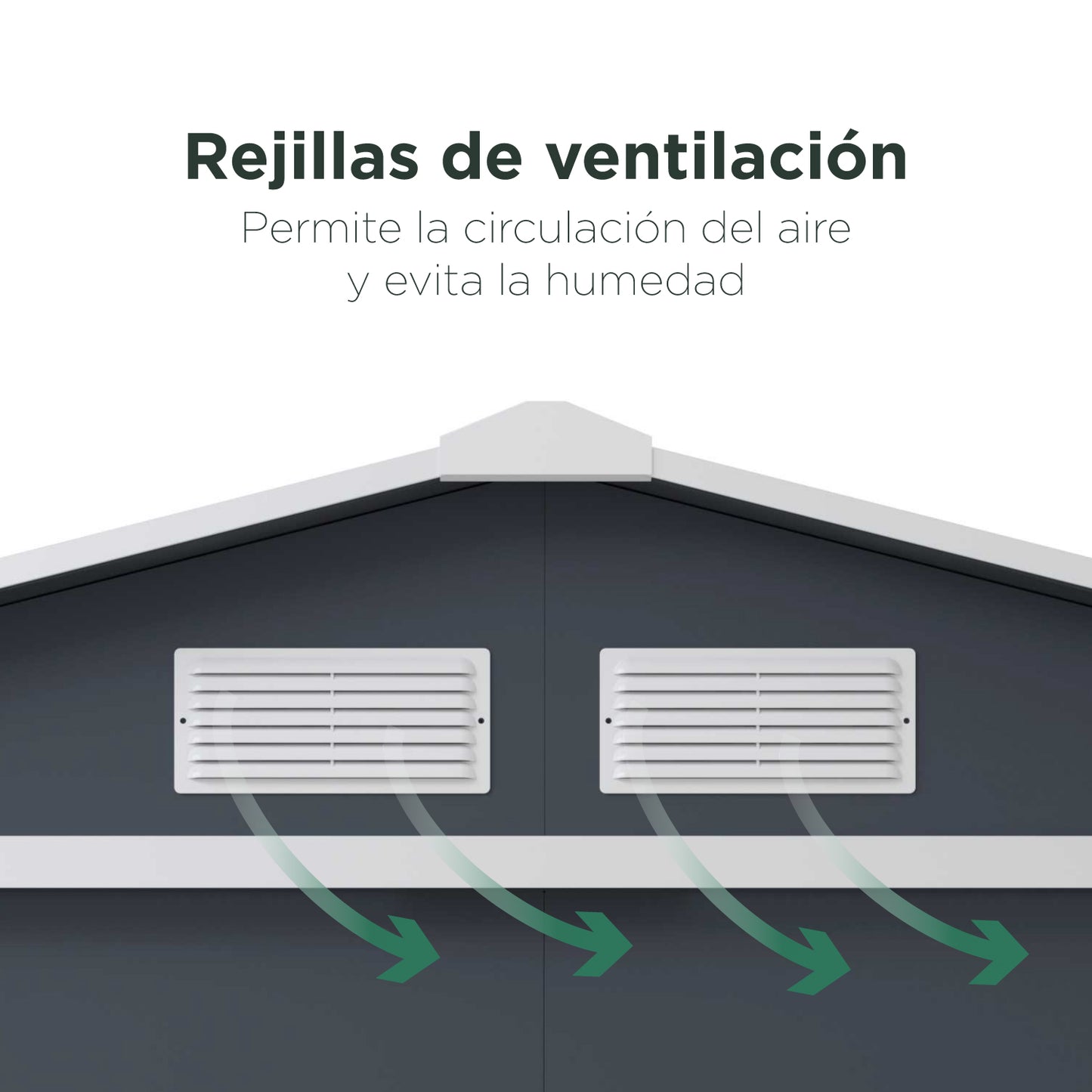 Cobertizo de Almacenamiento Para Exterior 213x191x195