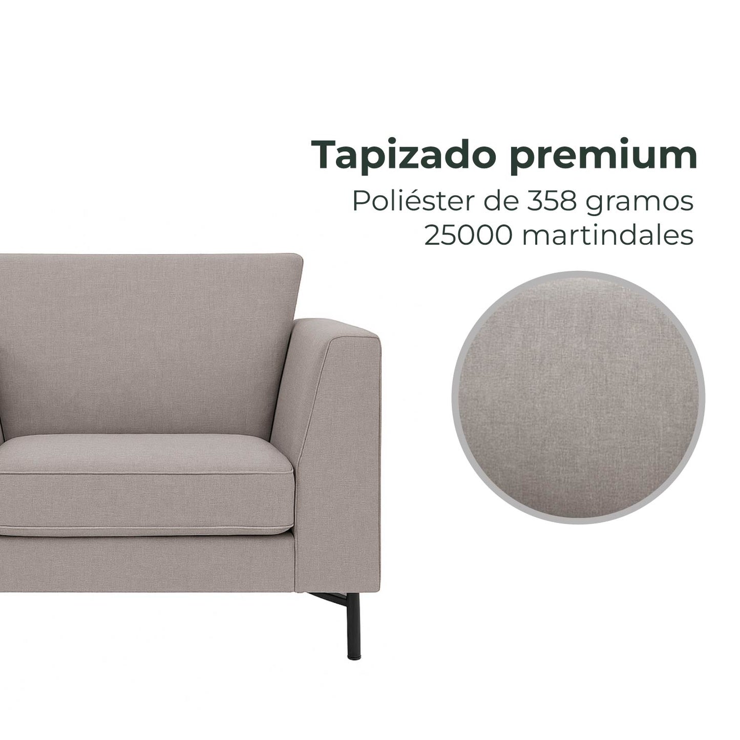 Sillón Individual Murcia Tela Bloom Taupe