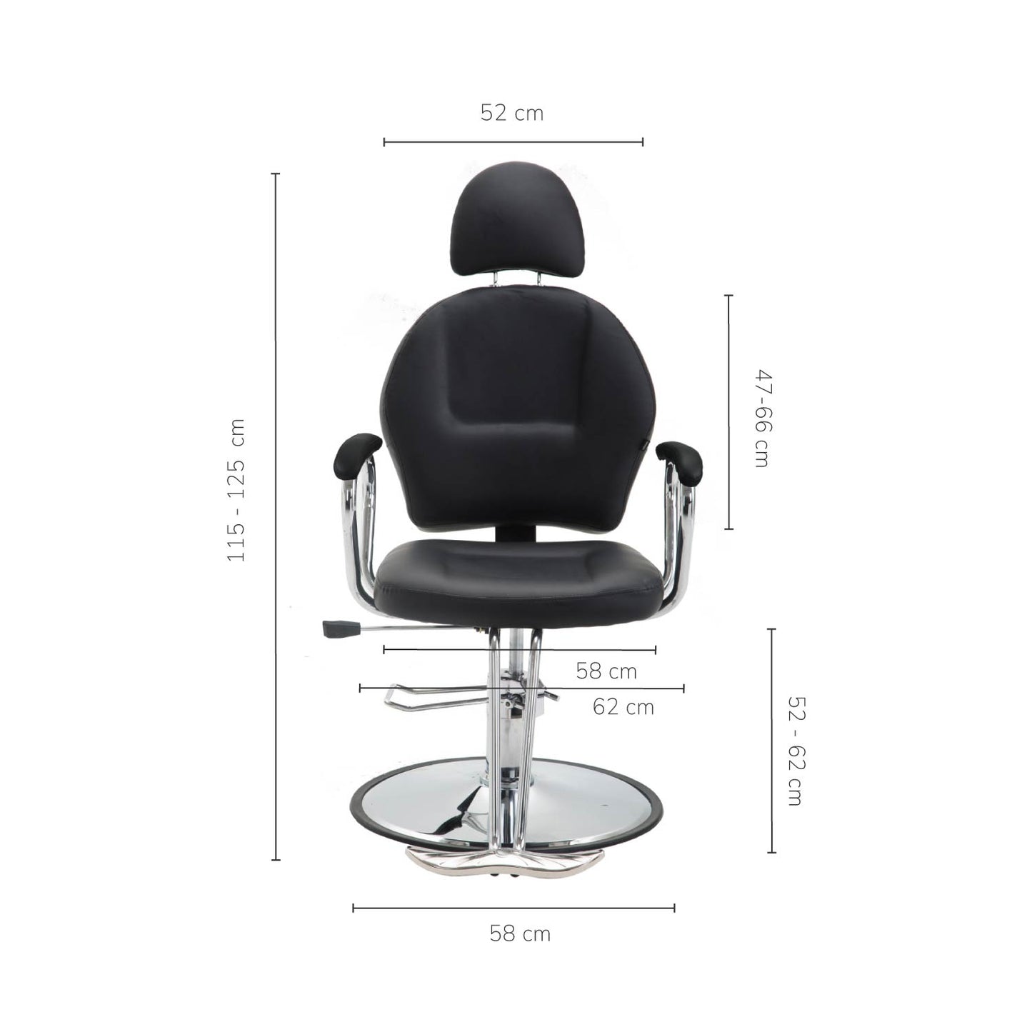 Silla Barbería Dutch Hidráulico Reclinable Negra