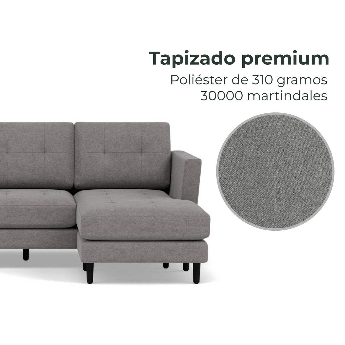 Sala Esquinero Sofá Modular Bilbao Gris