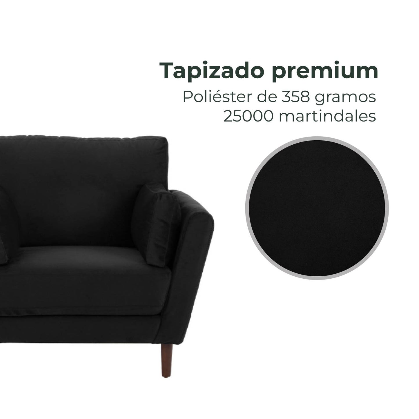Sillón Individual Malaga Negro