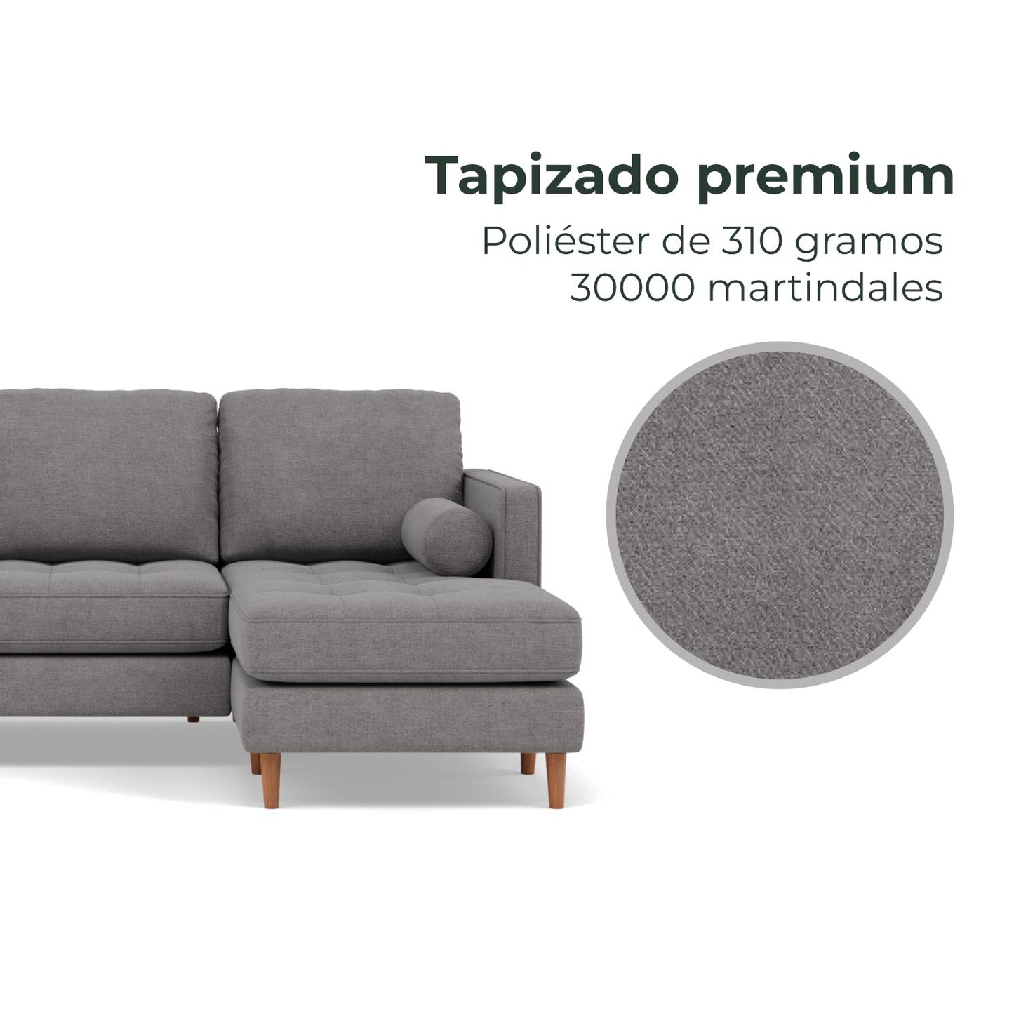 Sala Esquinero Sofa Modular Oviedo Gris