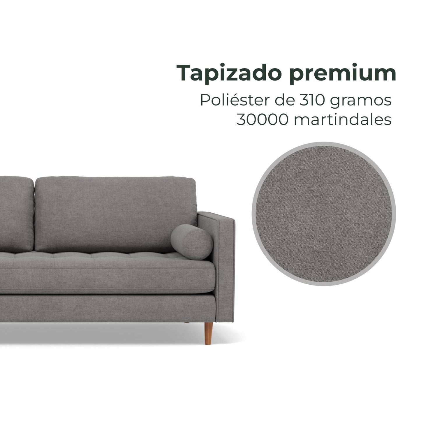 Sofá 3 Plazas Oviedo Tela Montreal