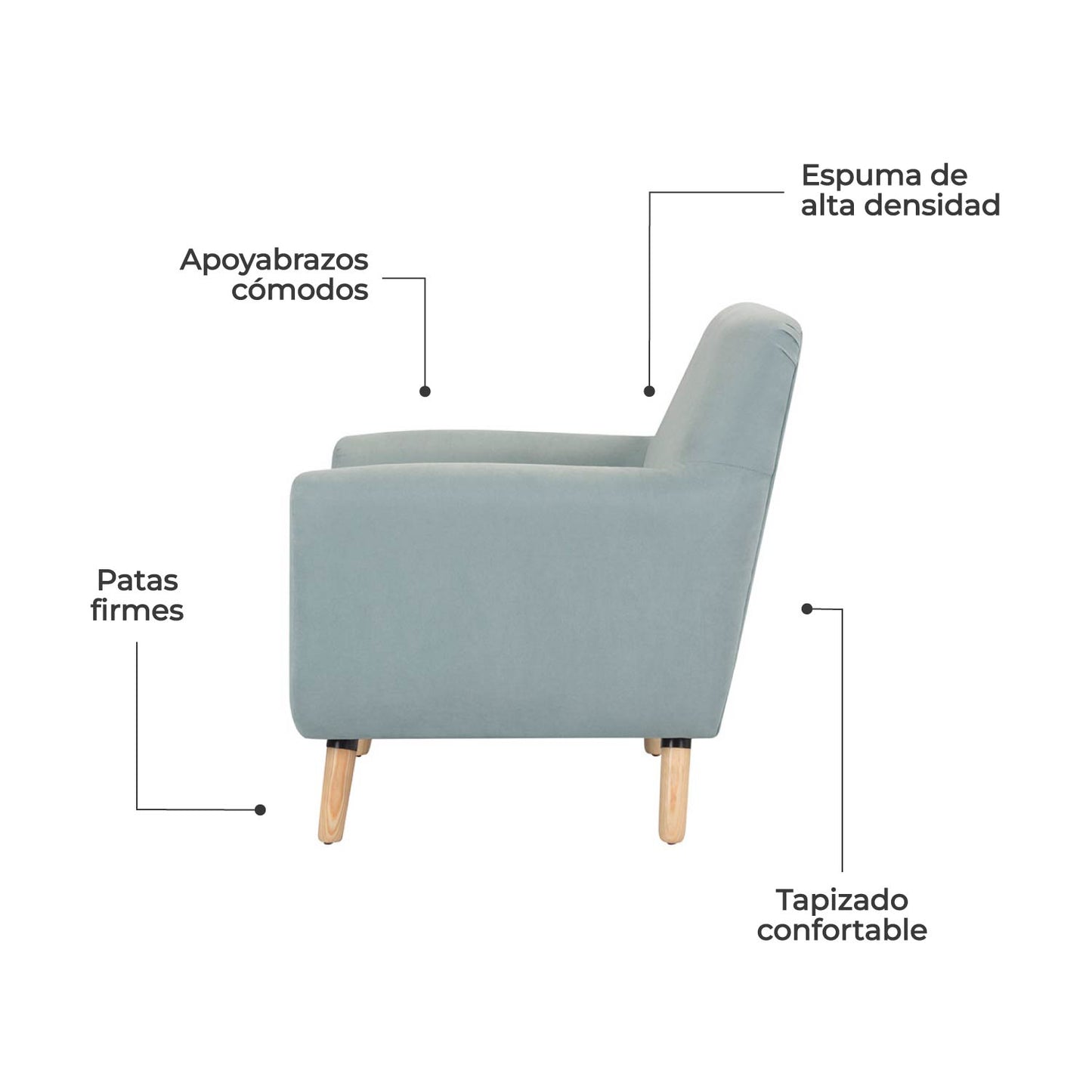 Sillón Individual Palma Tela Eros