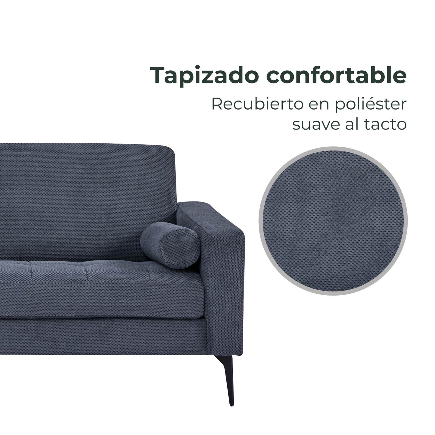 Sofá 3 Plazas Tivoli Tapizado Azul