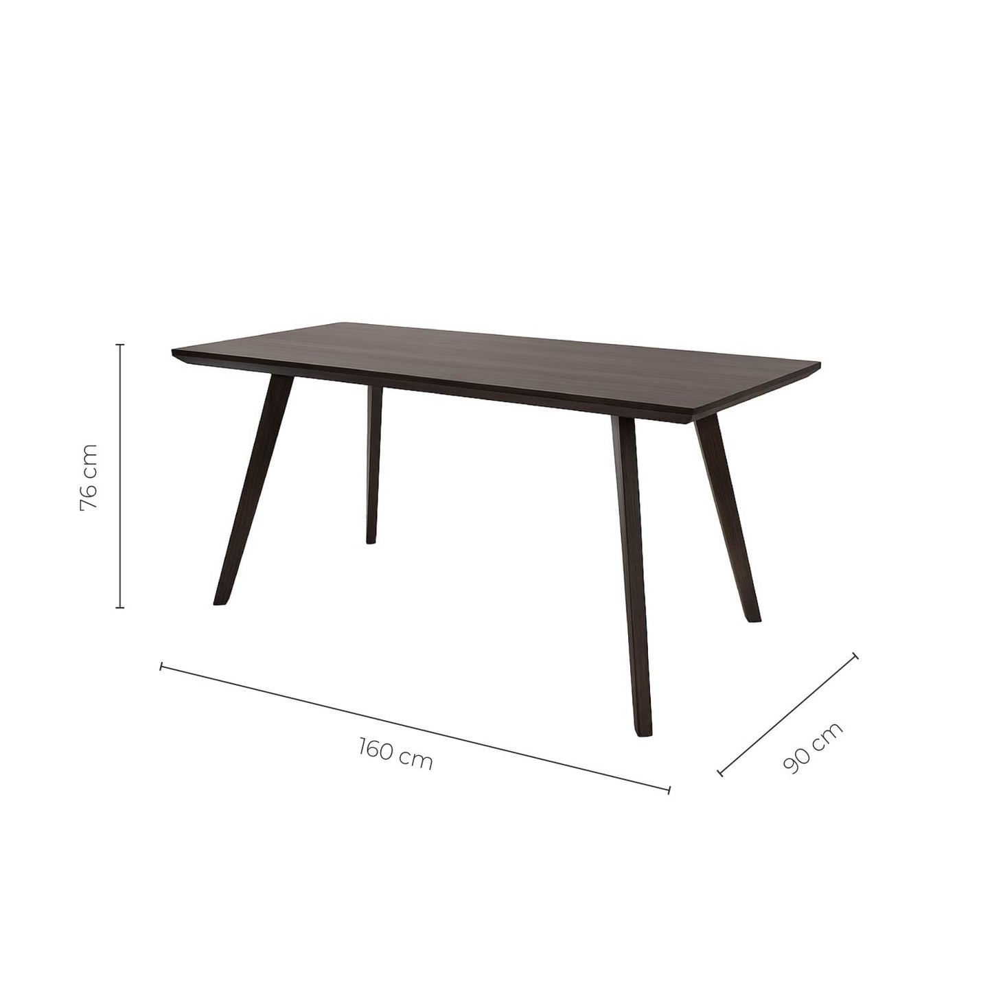 Mesa de Comedor Zuren 6 Personas Café Oscuro
