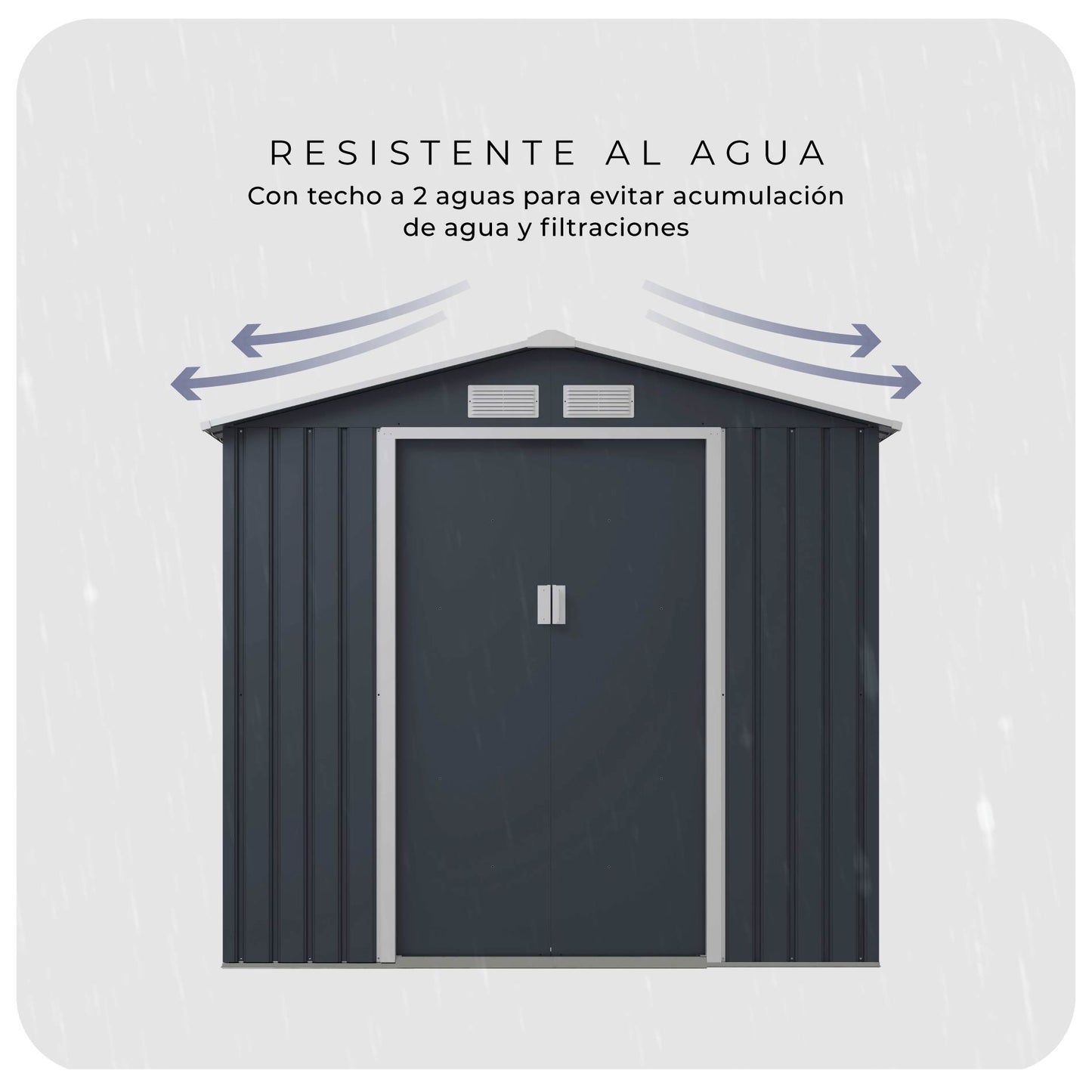 Cobertizo de Almacenamiento Para Exterior 213x191x195