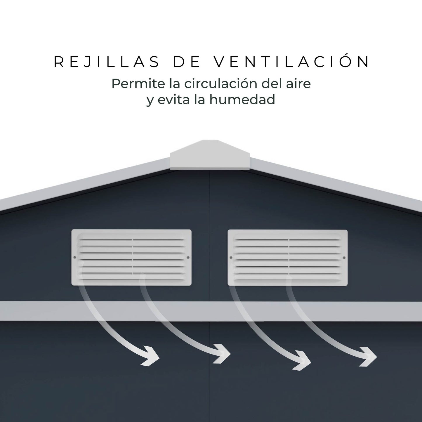 Cobertizo de Almacenamiento Para Exterior 213x191x195