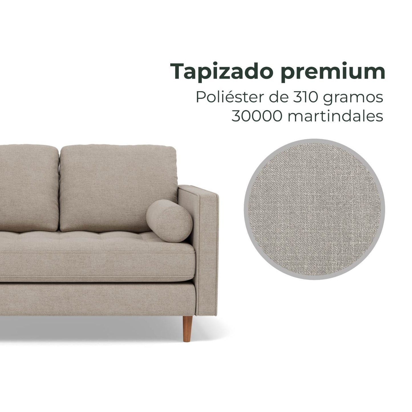 Sofá 2 Plazas Oviedo Tela Montreal