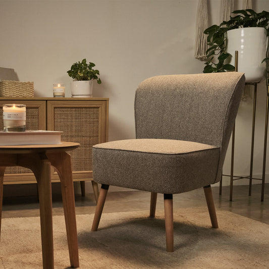 Sillón Individual Olena Tapizado Gris