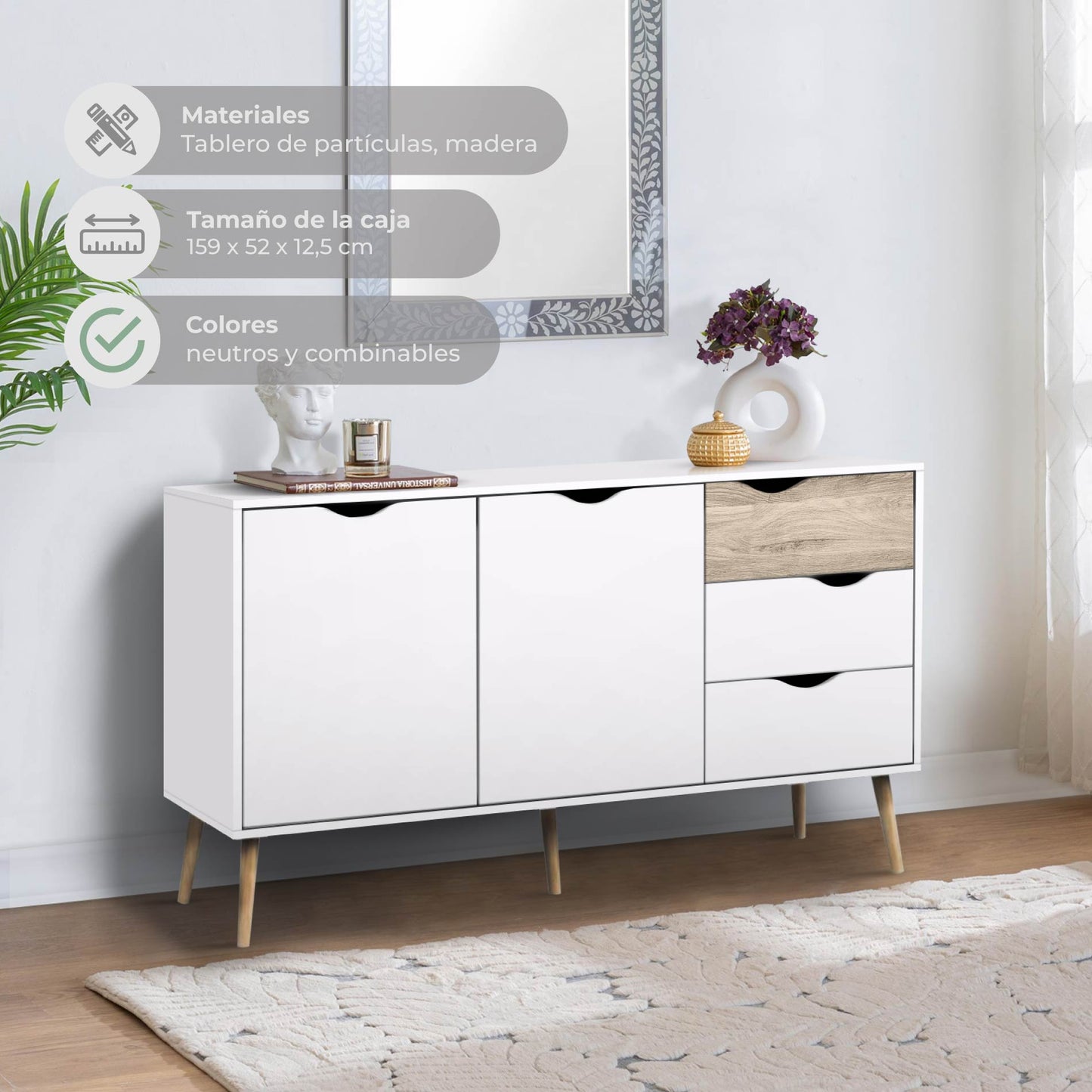 Credenza Bufetera Multiusos Nórdica