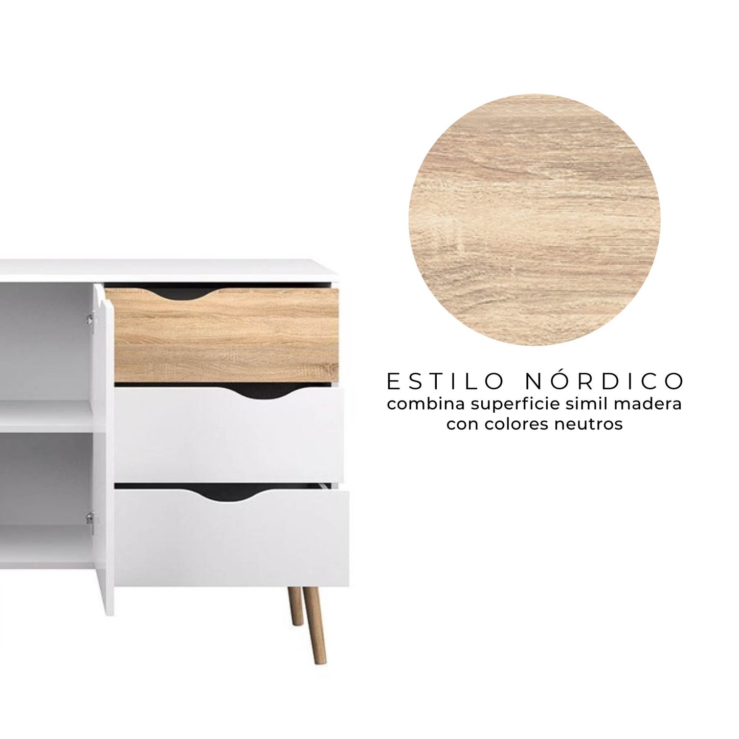 Credenza Bufetera Multiusos Nórdica