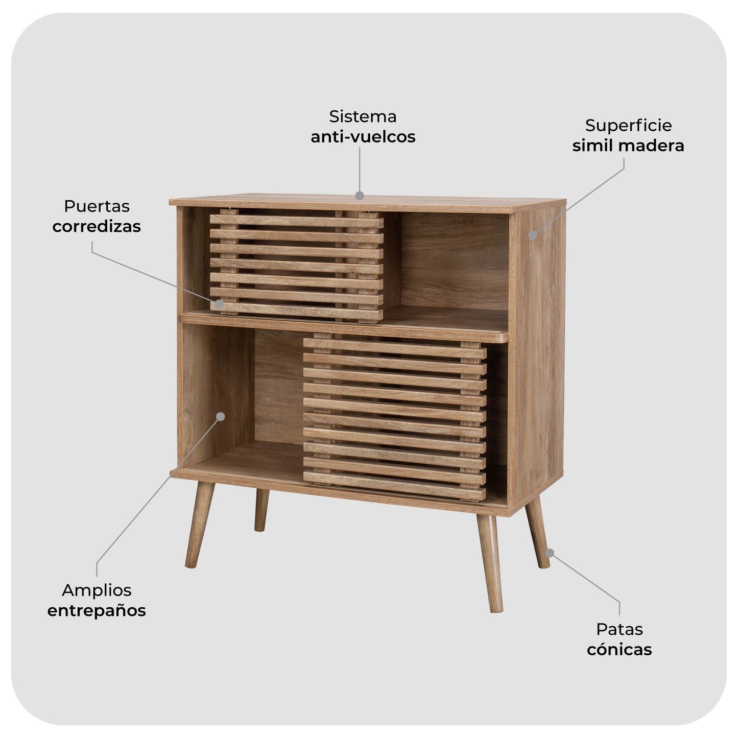 Credenza Bufetera Retro Multiusos Café