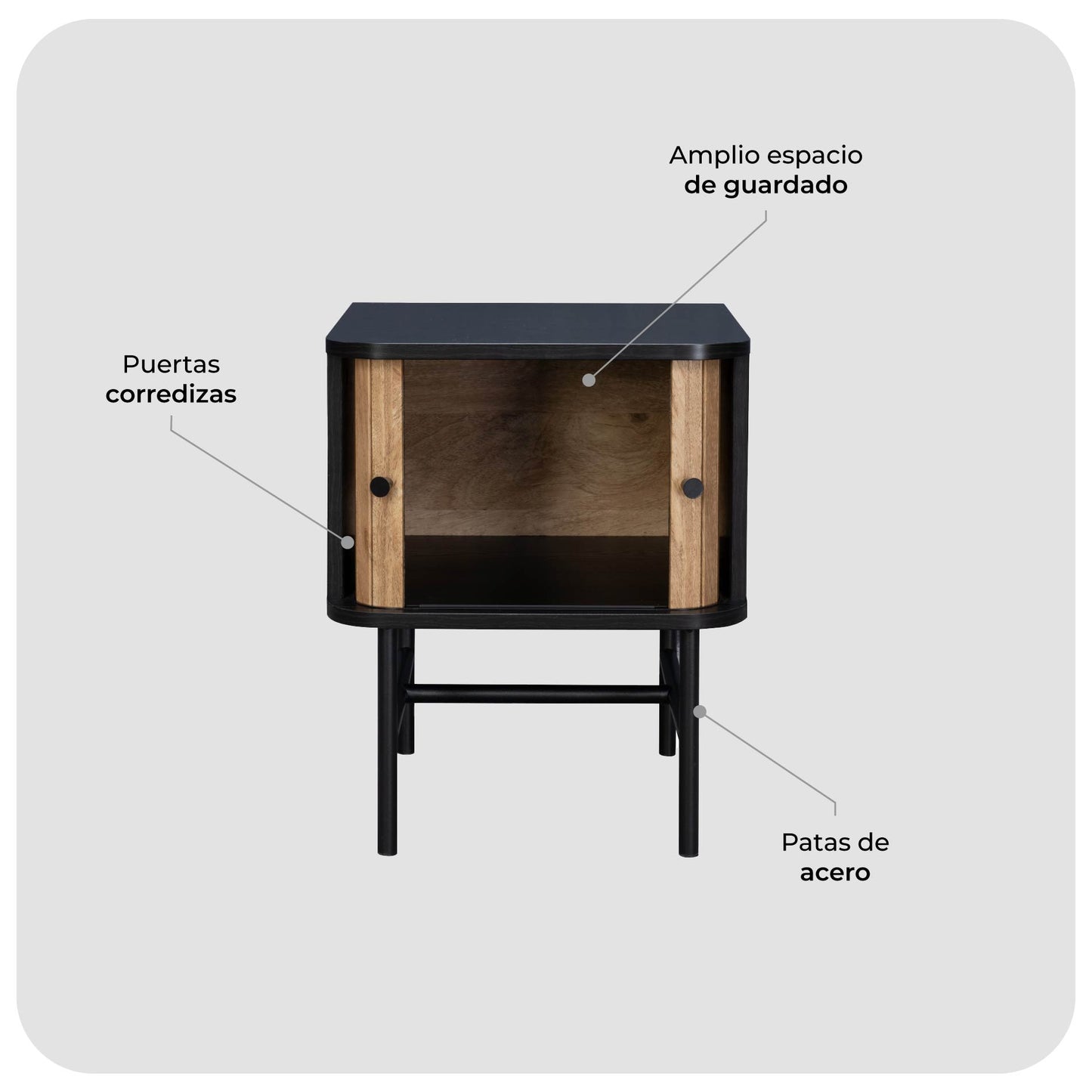 Buró Moderno con Puertas Corredizas