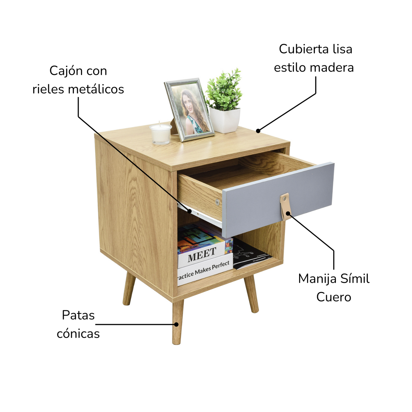 Buró Night-Grey Café y Gris