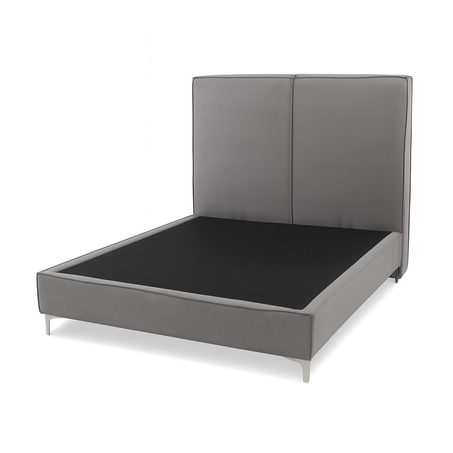 Cama Queen Gala Con Cabecera Gris