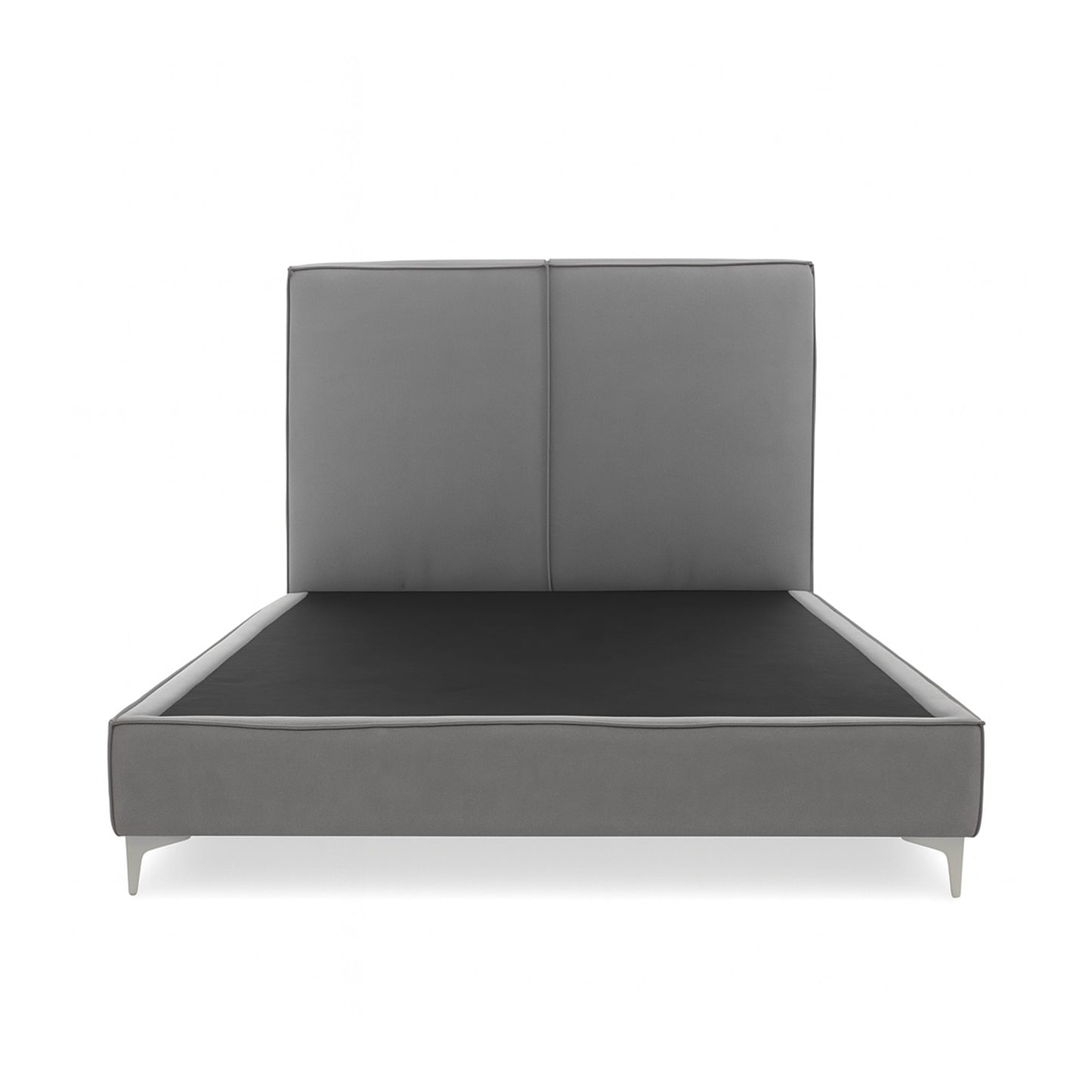 Cama Queen Gala Con Cabecera Gris