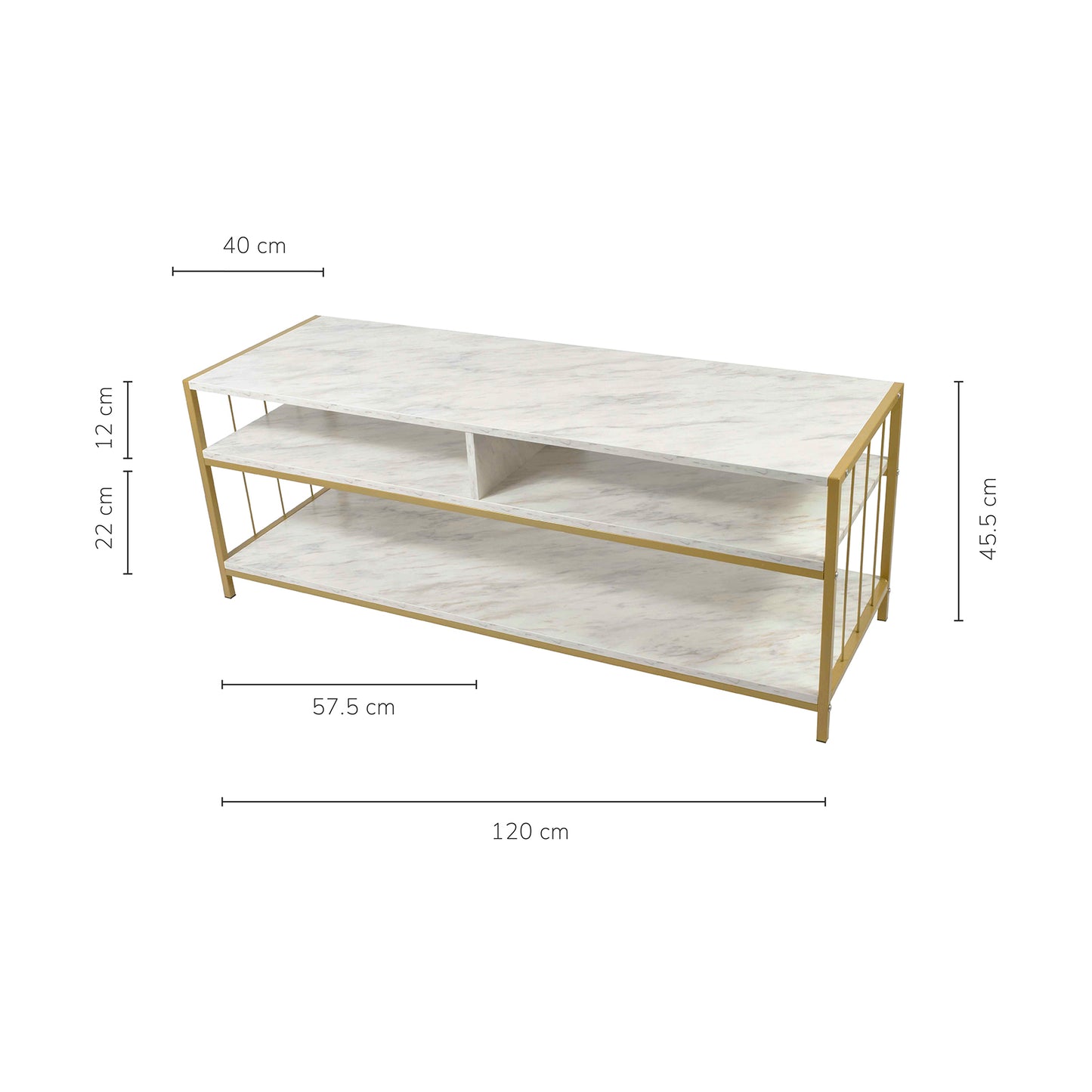 Mesa de Centro Kampala Estilo Mármol Blanca
