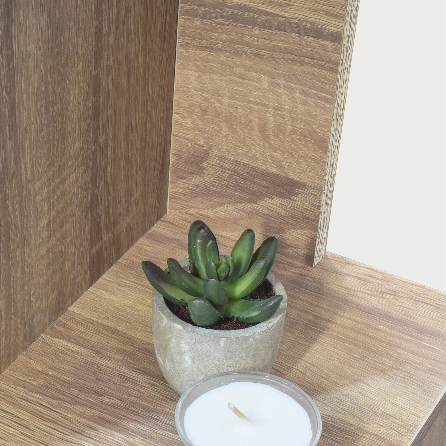 Librero Minimalista con Puertas Estilo Madera Roble