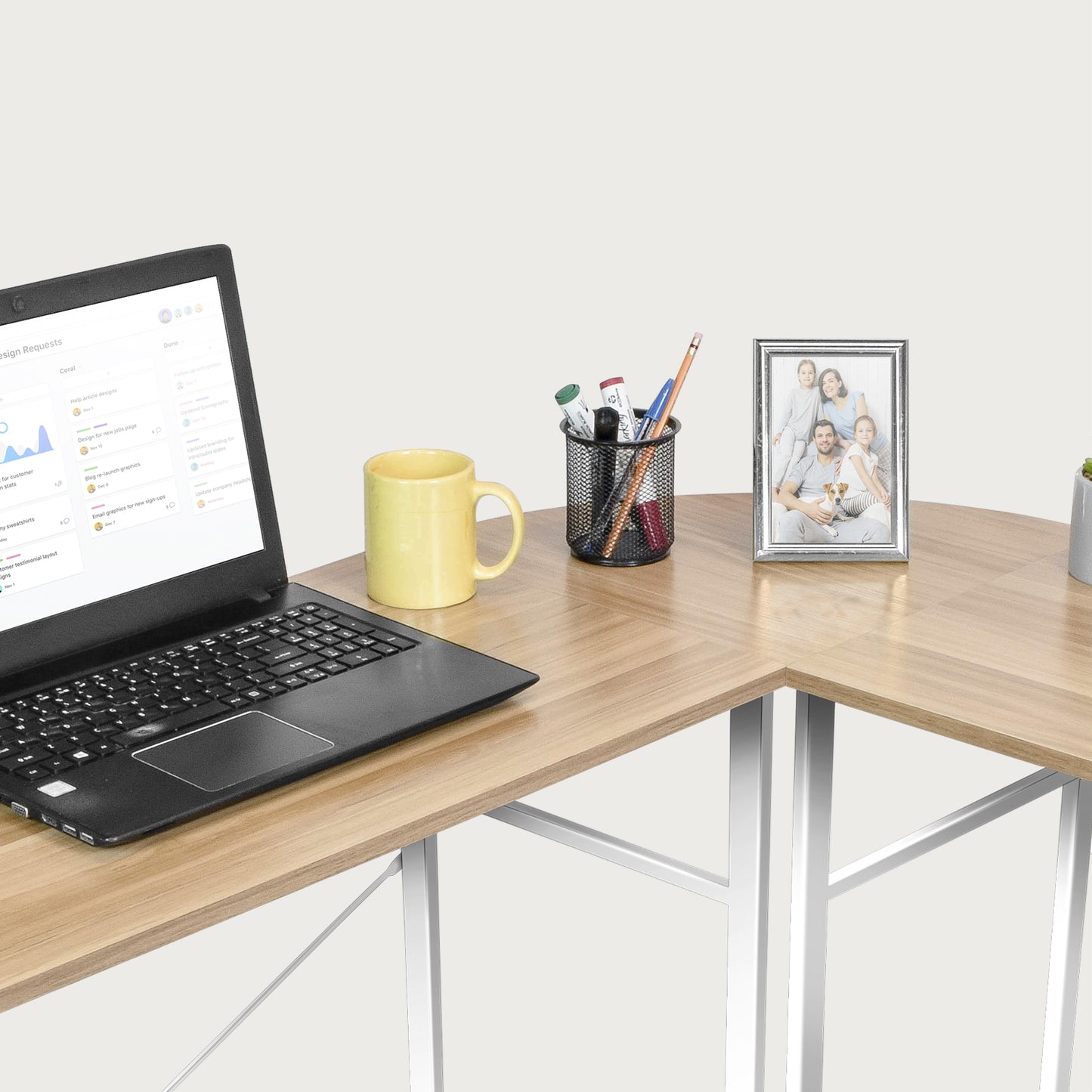 Escritorio Lima-B Minimalista con Forma de L