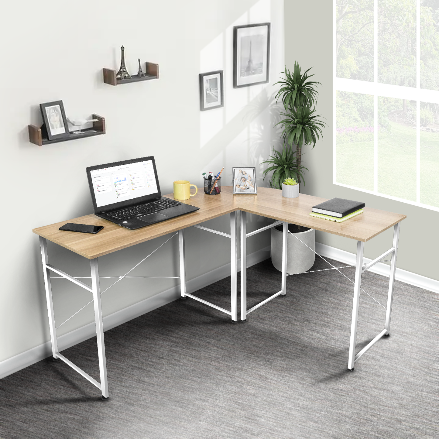 Escritorio Lima-B Minimalista con Forma de L