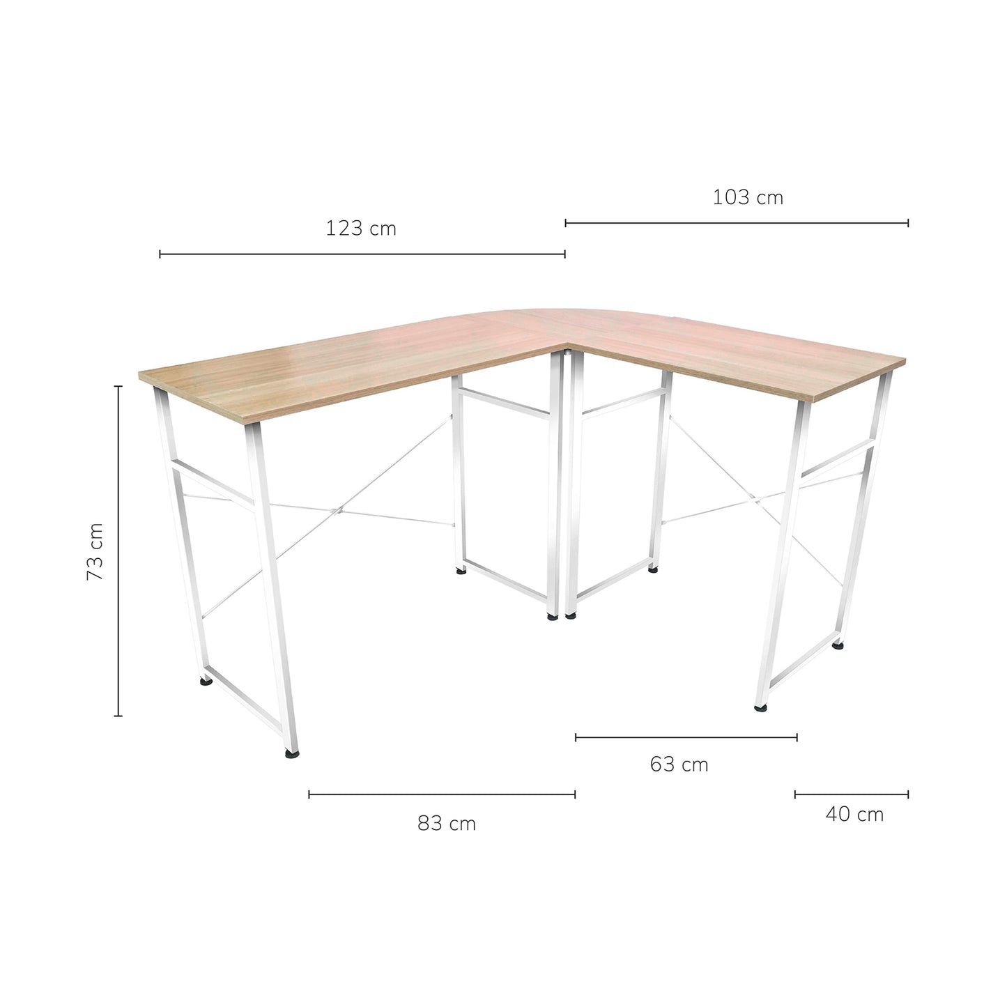 Escritorio Lima-B Minimalista con Forma de L