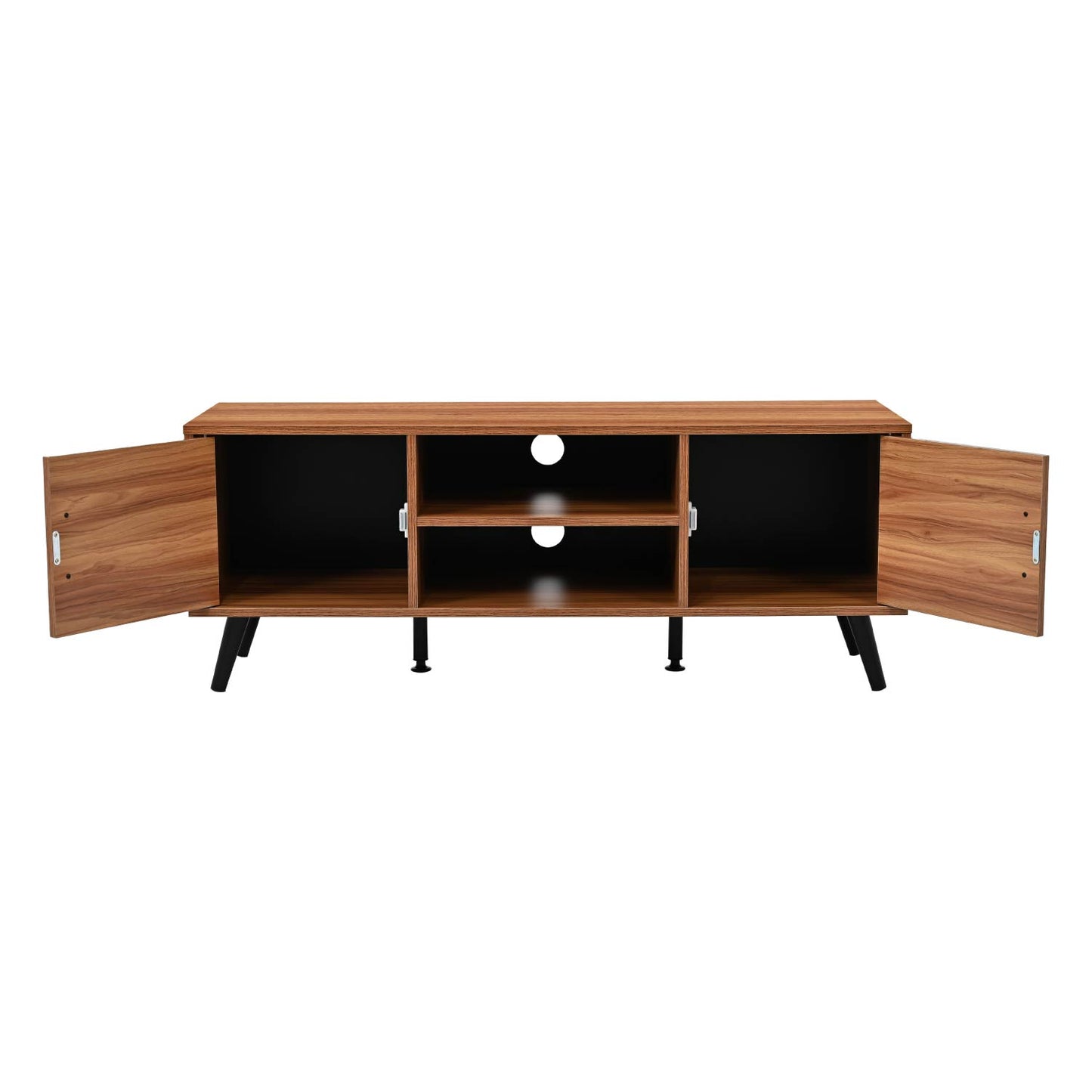 Mueble de TV Lucca-C con Puertas y Entrepaños Café