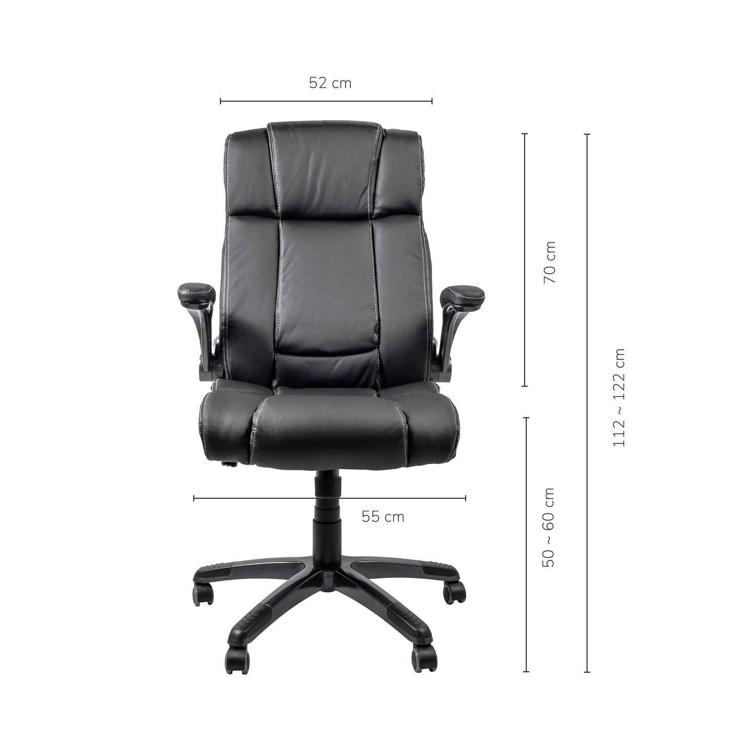 Silla de Oficina Lucerna con Respaldo Alto Negra