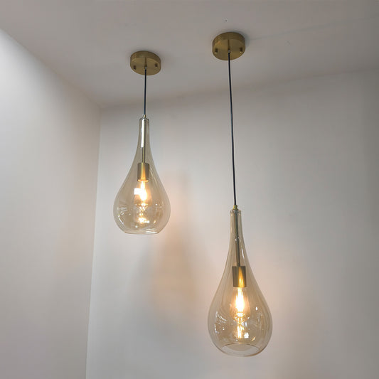 Lámpara de Techo LED Colgante Ambar Dorado