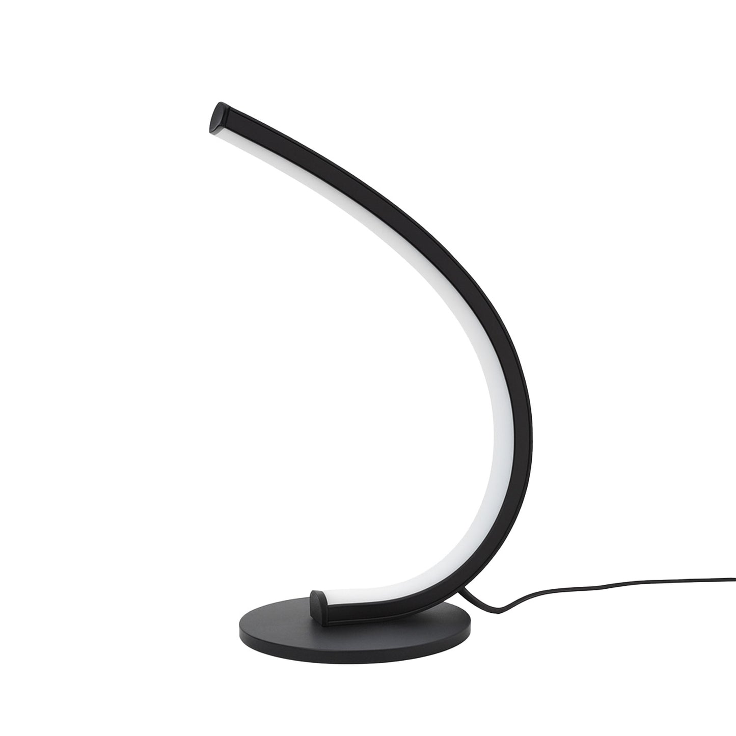 Lámpara de Mesa LED Integrado Curva Negra