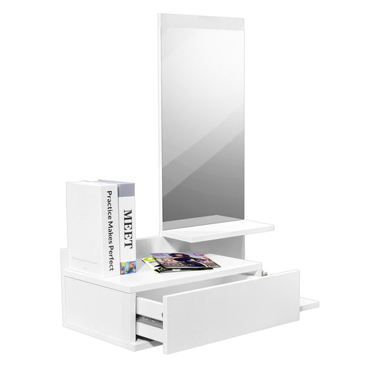 Recibidor Manchester con Espejo y Cajón Blanco