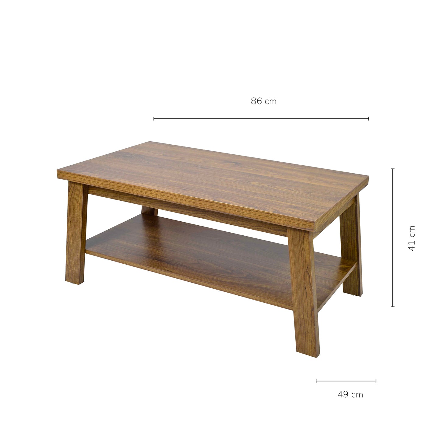 Mesa de Centro Rectangular Matcha de Madera Café